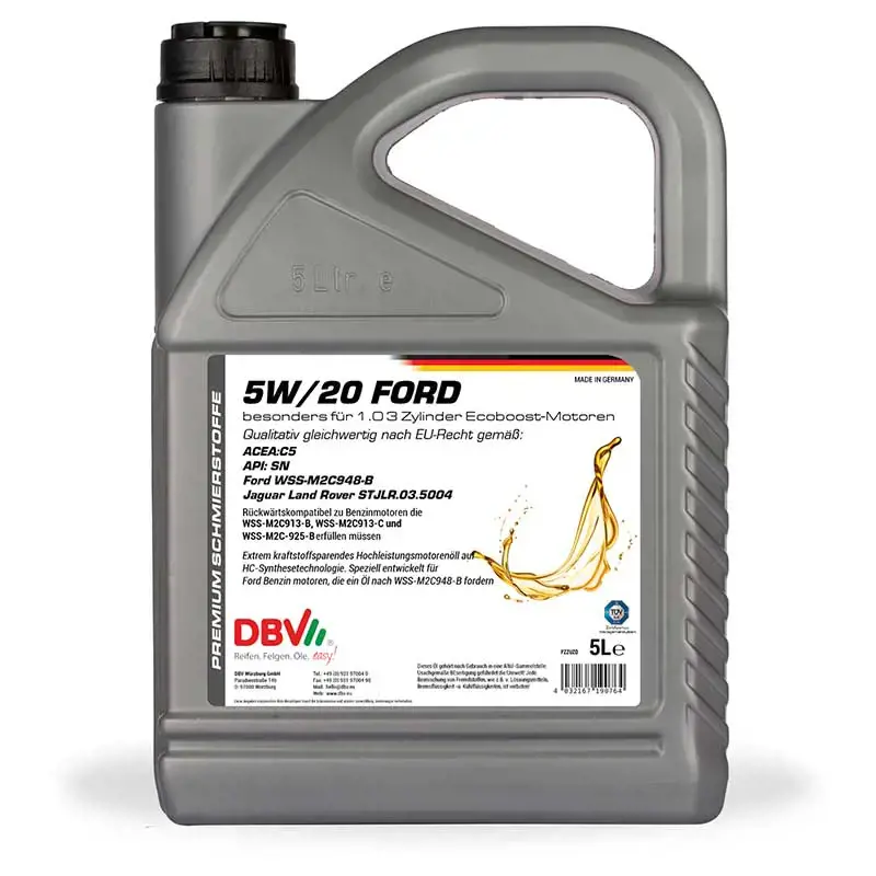 Motor oil DBV Ford 5W-20  5 Litres